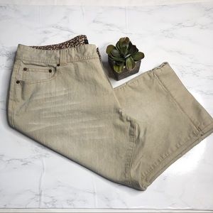 Venezia high rise stonewashed denim capris